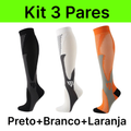 Kit 3 Pares de Meias de Compressão
